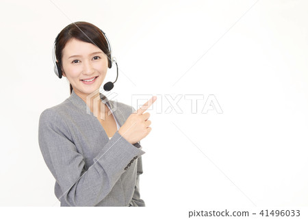 A smiling operator to instruct A smiling operator to instruct 41496033