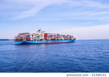 Container ship sailing in Tokyo Bay 41496141
