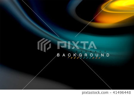Fluid liquid colors design, colorful marble or plastic wavy texture background, glowing multicolored Fluid liquid colors design, colorful marble or plastic wavy texture background, glowing multicolored 41496448