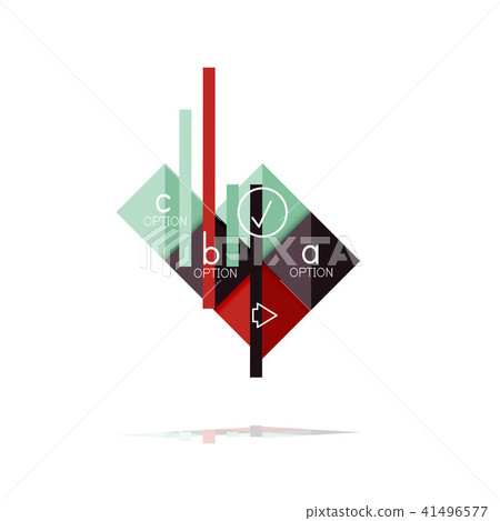 Square option infographic banner. Data and information visualization, geometric design 41496577