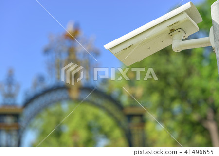 CCTV camera system with portal on background CCTV camera system with portal on background 41496655