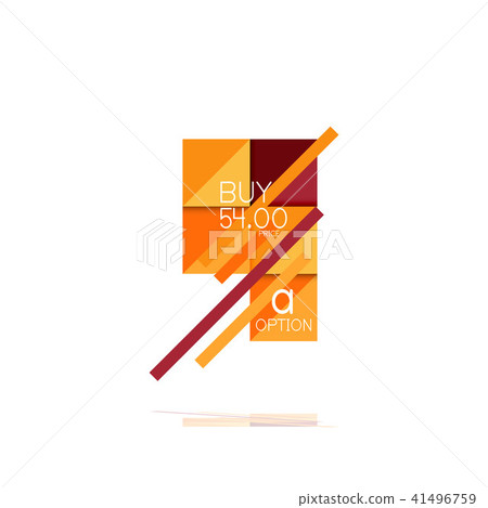 Square option infographic banner. Data and information visualization, geometric design 41496759