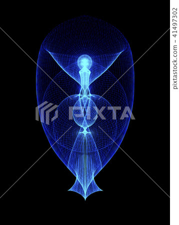 Abstract Religious Symbol. Glowing Angel Abstract Religious Symbol. Glowing Angel 41497302