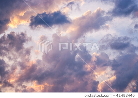 Texture of bright evening sky during sunset Texture of bright evening sky during sunset 41498446