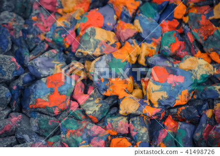 abstract background of the plane lying on colored stones 41498726