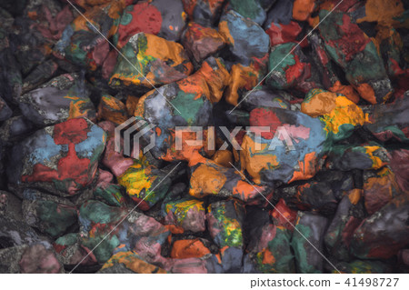 abstract background of the plane lying on colored stones 41498727