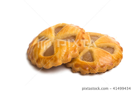biscuits with apple filling isolated biscuits with apple filling isolated 41499434