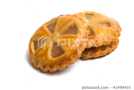 biscuits with apple filling isolated biscuits with apple filling isolated 41499435