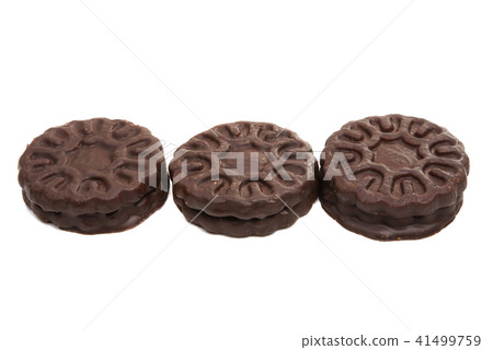 chocolate sandwich cookie isolated chocolate sandwich cookie isolated 41499759