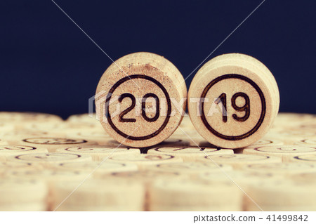 Number is 2019 against the black background Number is 2019 against the black background 41499842