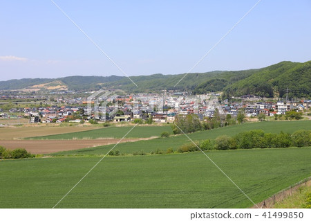 The streets of Honbetsu town seen from a certain place The streets of Honbetsu town seen from a certain place 41499850