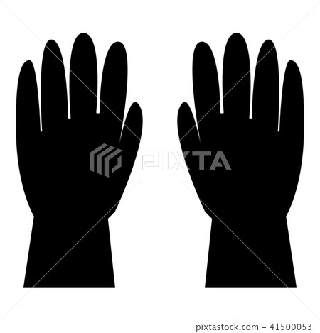 Working gloves icon black color Working gloves icon black color 41500053