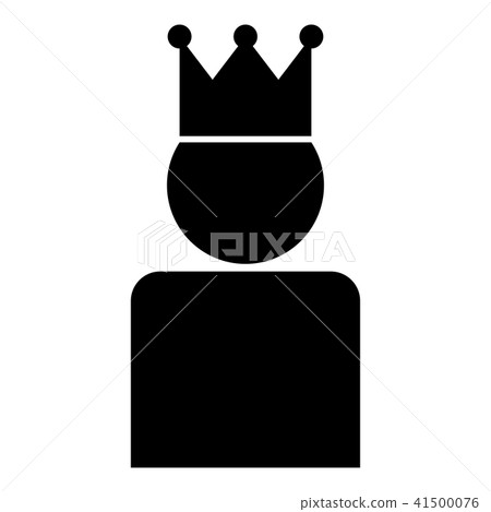 King in crown icon black color 41500076