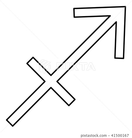 Sagittarius symbol zodiac icon black color Sagittarius symbol zodiac icon black color 41500167