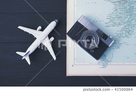 Aircraft and map as a background Aircraft and map as a background 41500864
