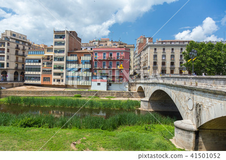 Nice water landmark in a spanish town Gerona 41501052