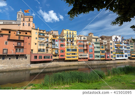 Nice water landmark in a spanish town Gerona 41501095