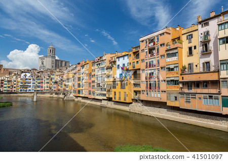 Nice water landmark in a spanish town Gerona 41501097