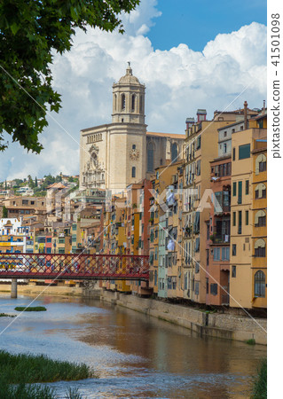 Nice water landmark in a spanish town Gerona 41501098