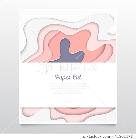 Abstract pink layout - vector paper cut banner Abstract pink layout - vector paper cut banner 41501178