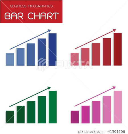 Vector Set of Bar Chart Infographics Templates 41501206