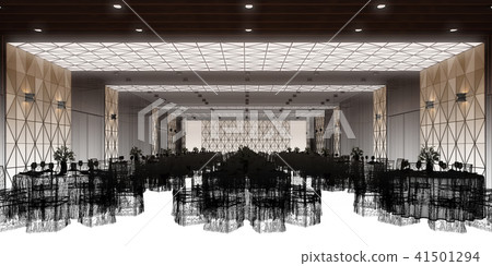 banquet hall 3d,rendering 41501294