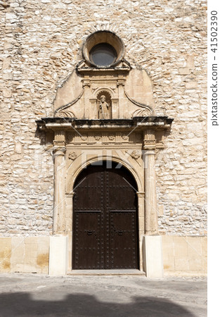 Door of Saint Jaume church. Creixell, Spain. 41502390