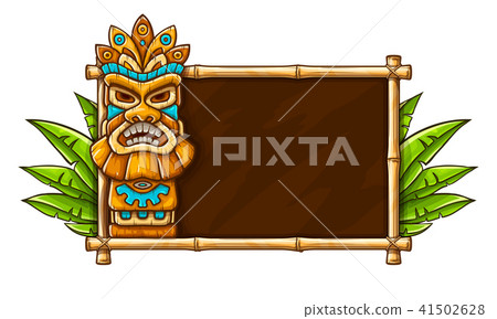 Tiki traditional hawaiian tribal mask 41502628