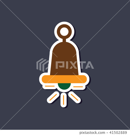Bell Ringer Back Ground paper sticker on stylish background bell ringer - Stock Illustration ...