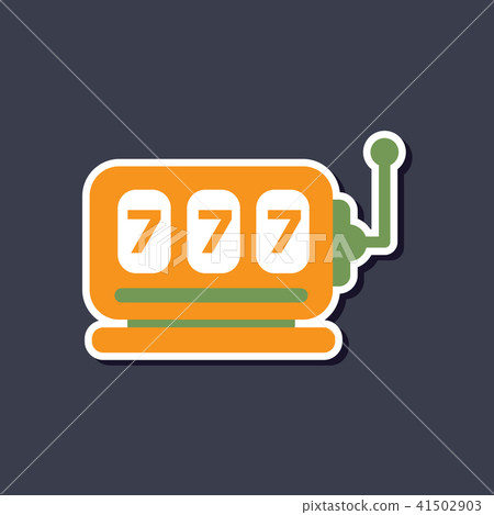 paper sticker on stylish background slot machine paper sticker on stylish background slot machine 41502903