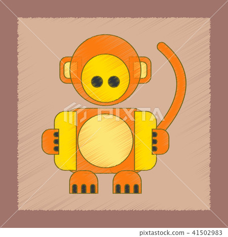 flat shading style icon Kids monkey flat shading style icon Kids monkey 41502983