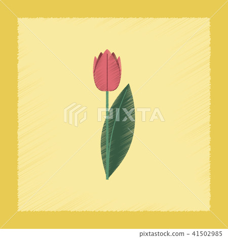 flat shading style Illustrations plant Tulipa flat shading style Illustrations plant Tulipa 41502985