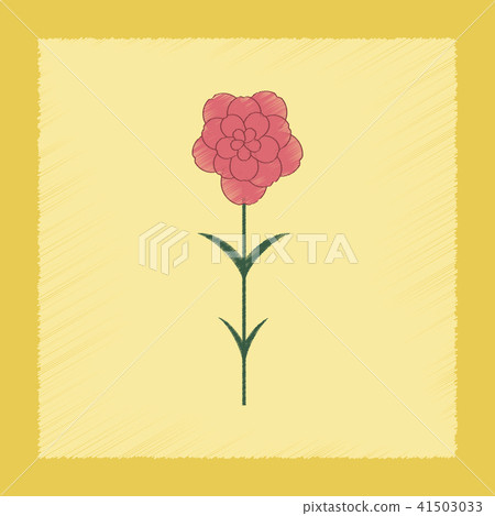 flat shading style Illustrations plant Dianthus 41503033