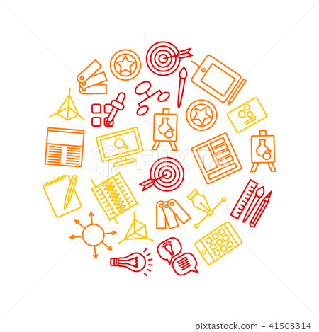 Design Thinking Signs Round Design Template. Vector Design Thinking Signs Round Design Template. Vector 41503314