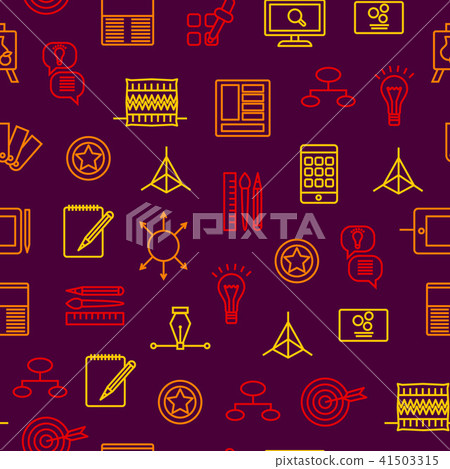 Design Thinking Signs Seamless Pattern Background. Vector Design Thinking Signs Seamless Pattern Background. Vector 41503315