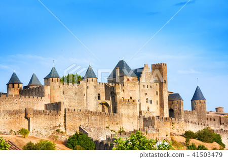 Beautiful view of old fortress of Carcassone 41503479