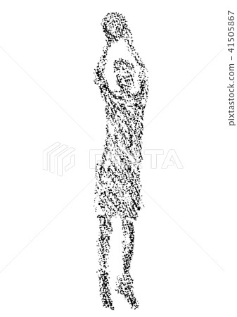 Basketball player drawn with crayon Basketball player drawn with crayon 41505867