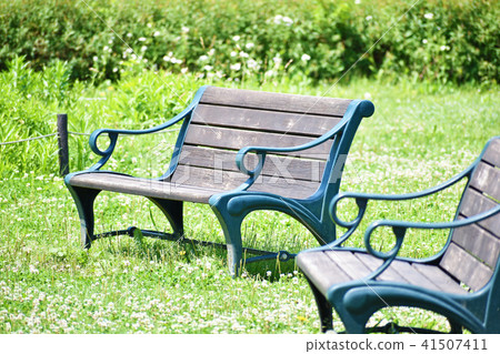 Park lawn and bench Park lawn and bench 41507411