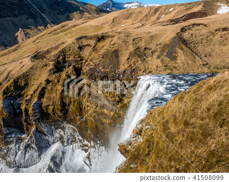 Top view of Skogafoss in Iceland Top view of Skogafoss in Iceland 41508099