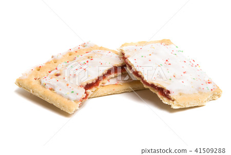 biscuits with jam with icing isolated 41509288
