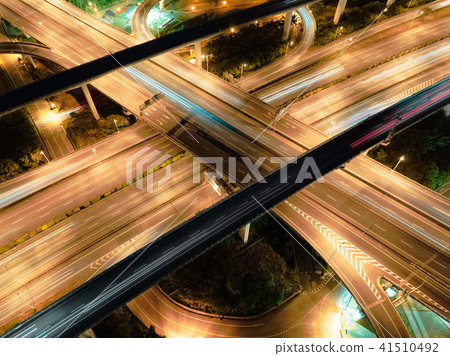Aerial view of the interchange Night view Aerial view of the interchange Night view 41510492