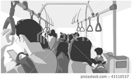 Illustration of people using public transport 41510537