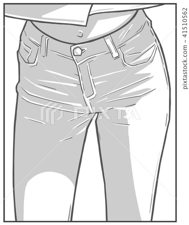 Print design attractive girl comic style drawing Print design attractive girl comic style drawing 41510562