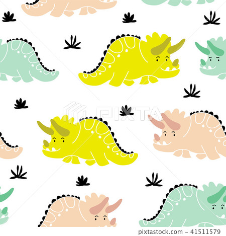 Cute dinosaurs seamless pattern 41511579