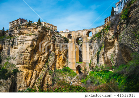 landscape with stone bridge, Ronda, Spain landscape with stone bridge, Ronda, Spain 41512015
