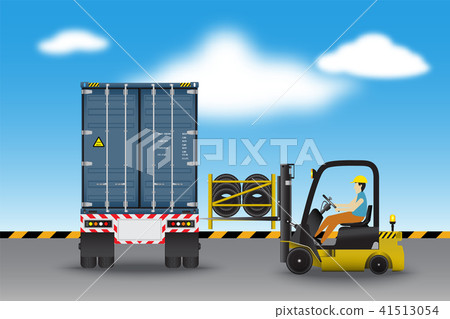 Logistics warehouse and loading dock Logistics warehouse and loading dock 41513054