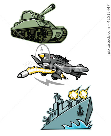 World War 2 Military Vehicles Mascot 41515447