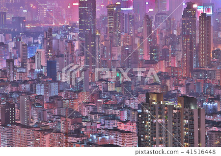 Building apartment pattern Hong Kong living. 41516448
