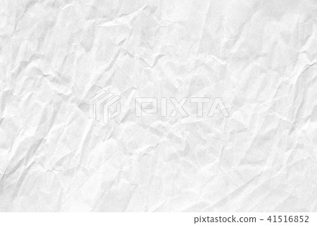 Crumpled old white paper texture	 41516852
