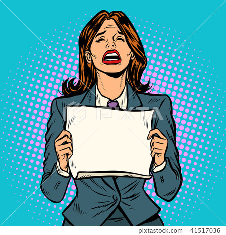 woman crying blank Board 41517036